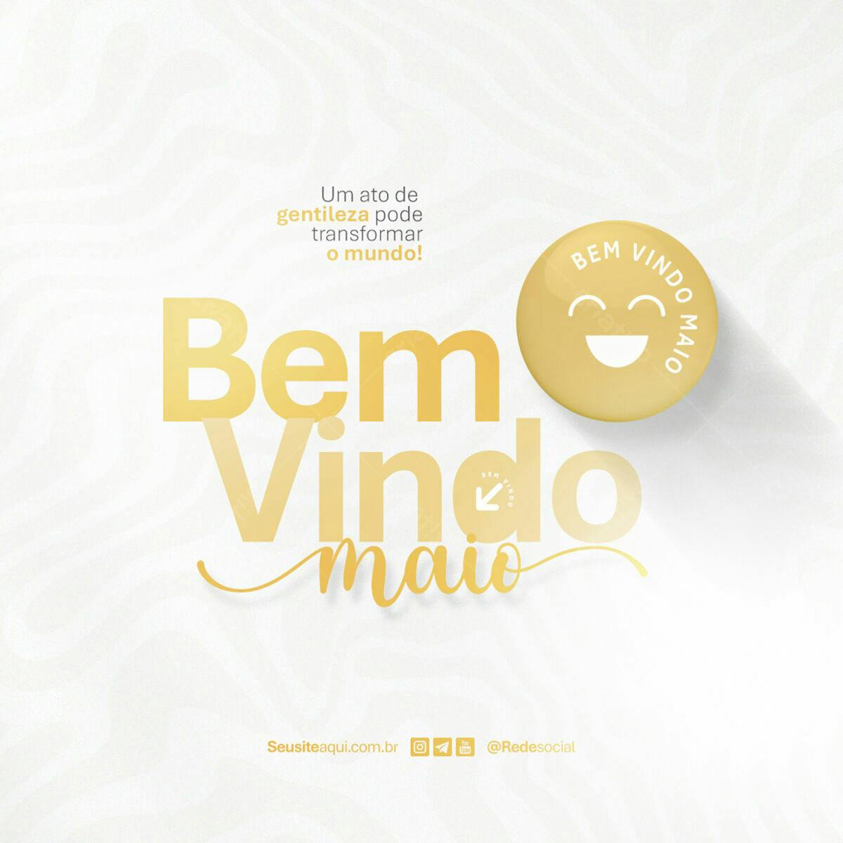 Postagem Boas Vindas Maio PSD Editável