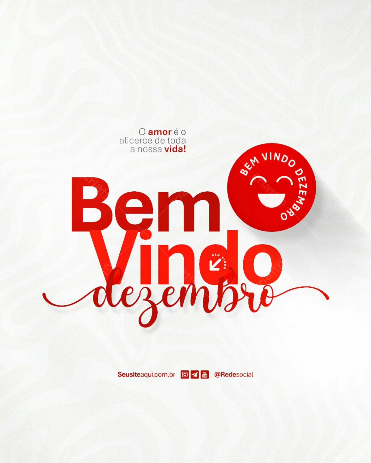 Postagem Boas Vindas Dezembro PSD Editável