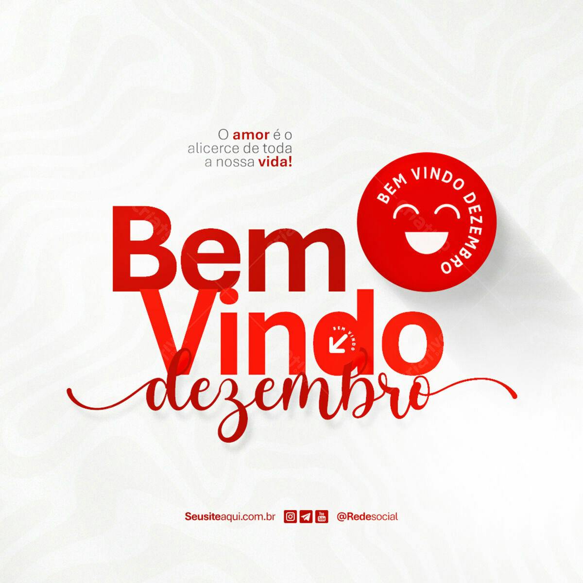 Postagem Boas Vindas Dezembro PSD Editável