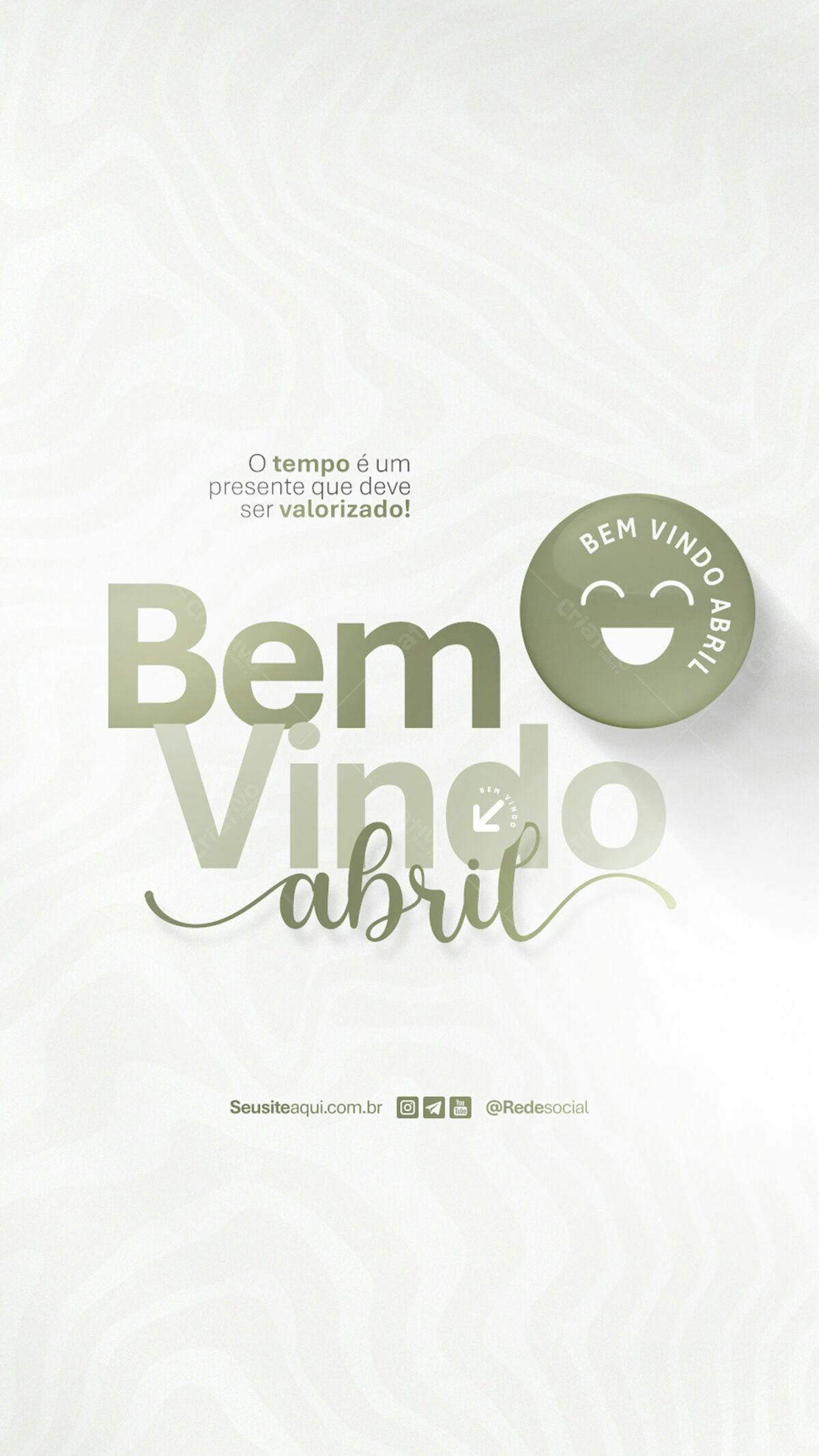 Flyer de Boas-Vindas Abril PSD Editável