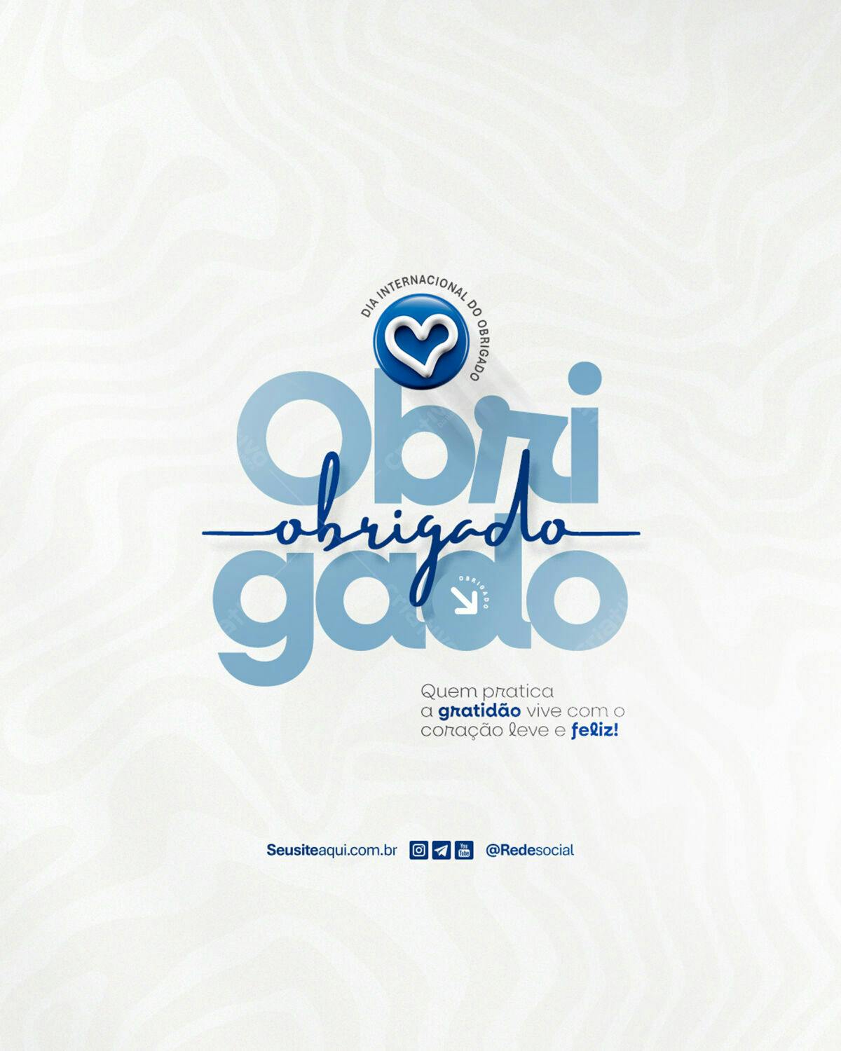 Flyer Dia Internacional do Obrigado PSD Editável