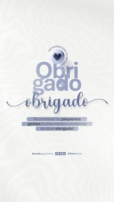Dia Internacional Do Obrigado 11 De Janeiro Dia Do Obrigado Social Media Psd Editável