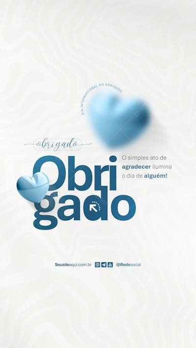 Dia Internacional Do Obrigado 11 De Janeiro Dia Do Obrigado Social Media Psd Editável