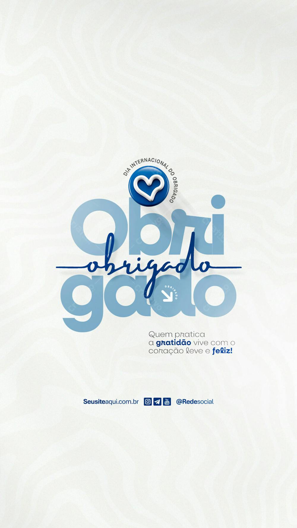 Dia Internacional Do Obrigado 11 De Janeiro Dia Do Obrigado Social Media Psd Editável