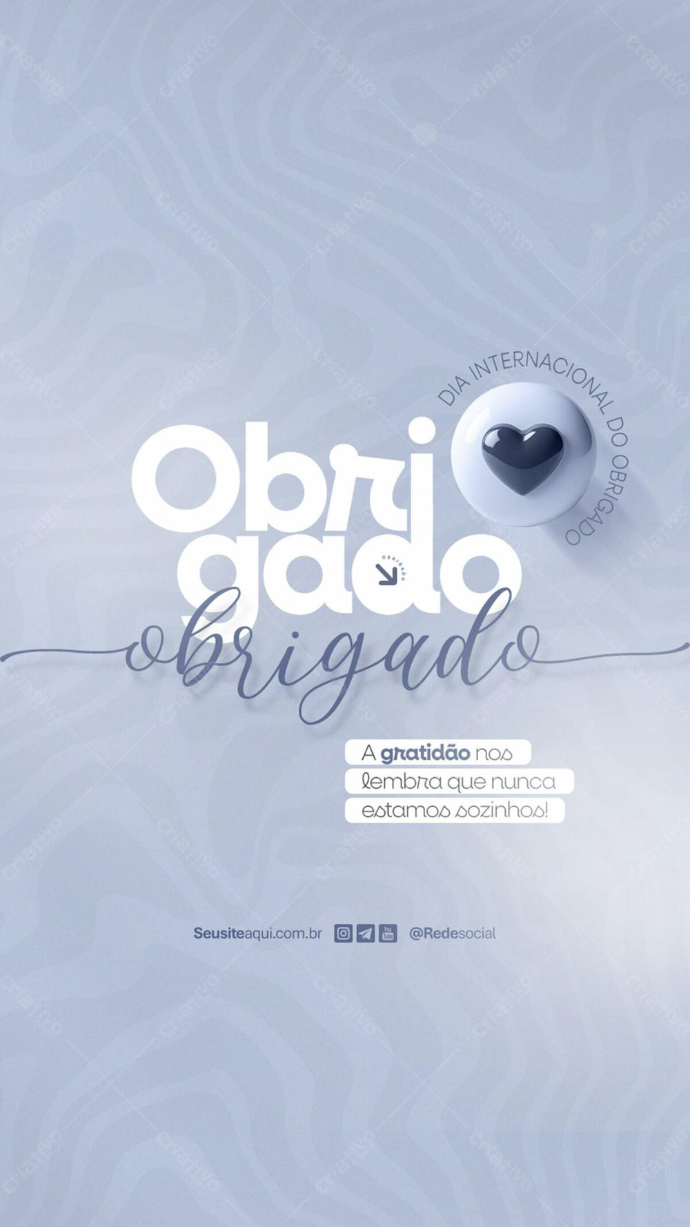 Dia Internacional Do Obrigado 11 De Janeiro Dia Do Obrigado Social Media Psd Editável