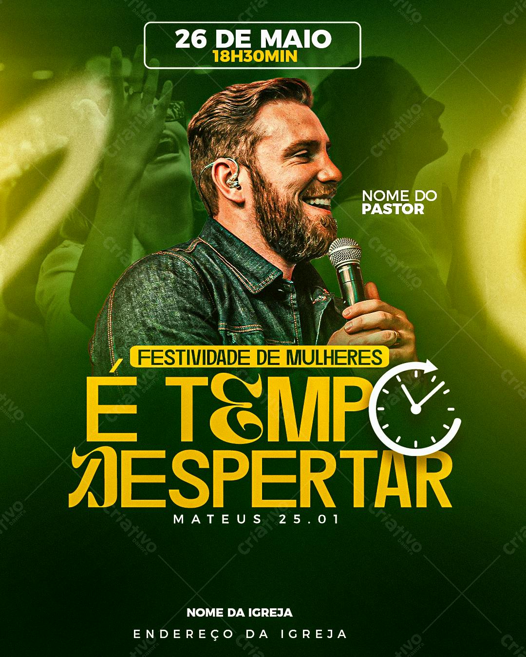 Flyer para Festividade de Mulheres PSD Editável