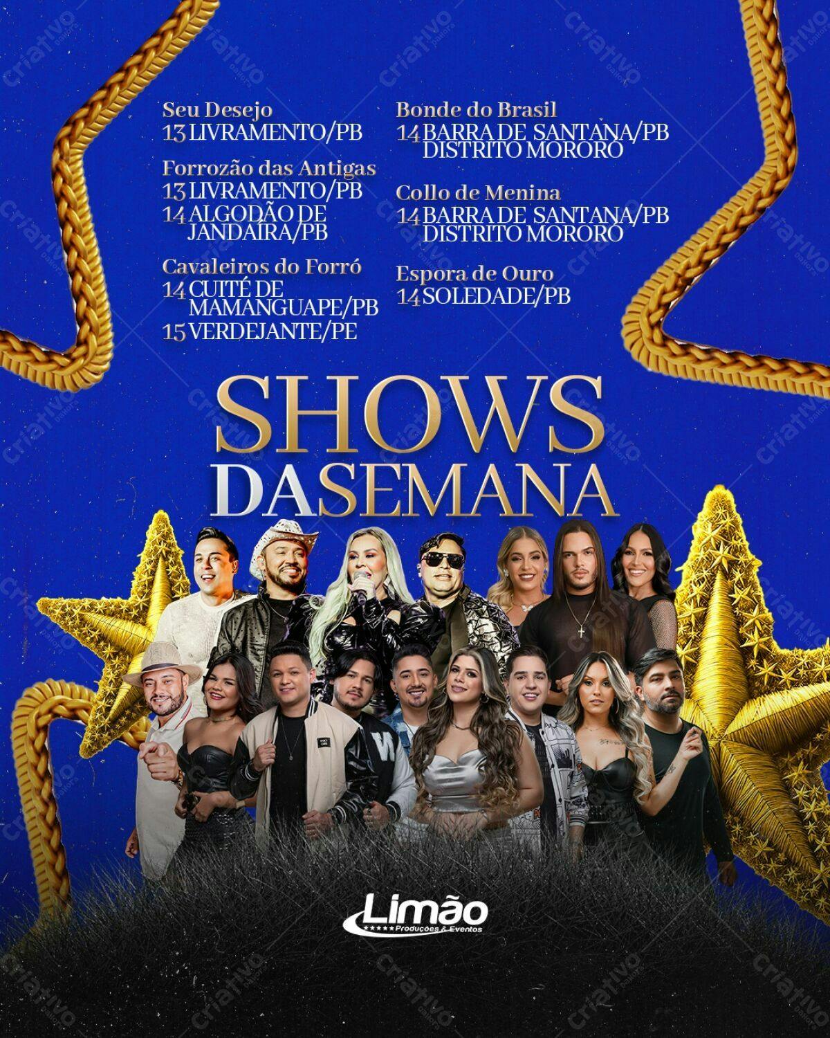 Flyer Shows da Semana PSD Editável