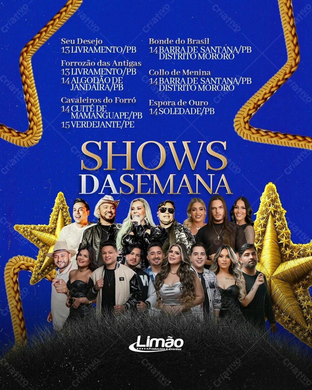 Shows da Semana Dezembro - Artistas