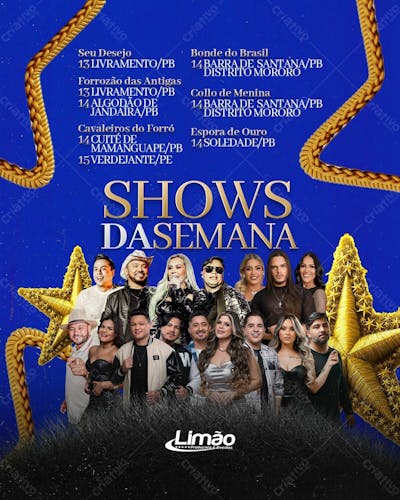 Shows da Semana Dezembro - Artistas