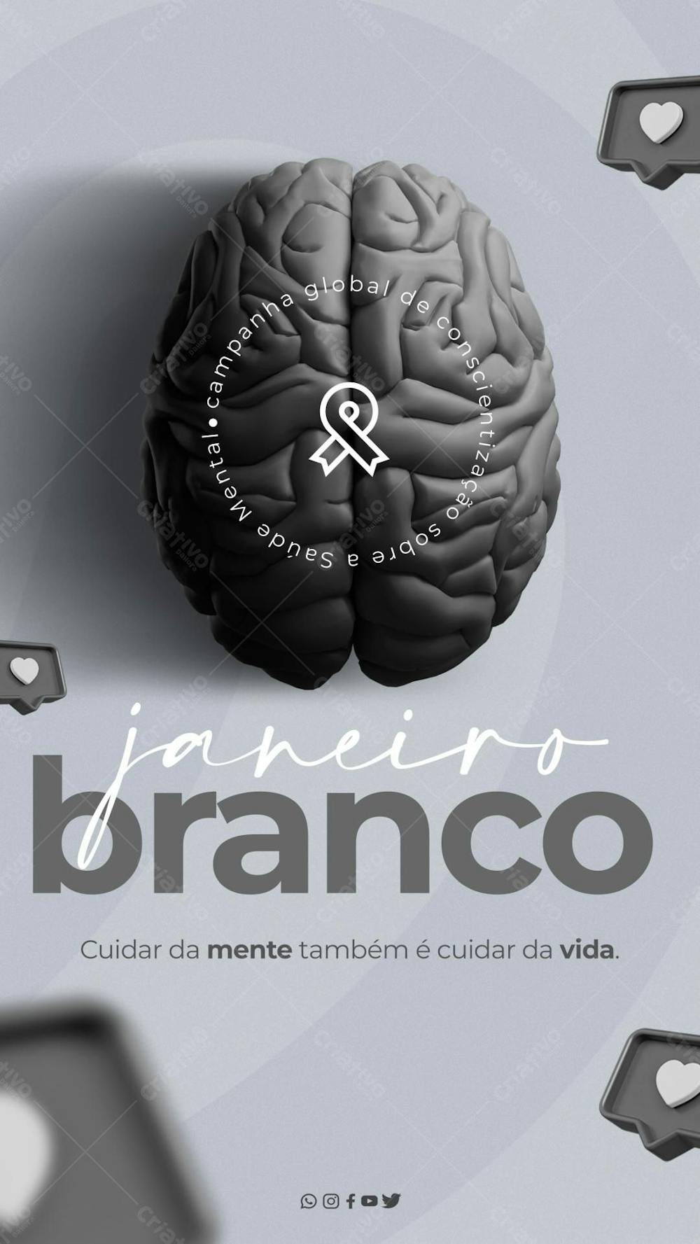 Janeiro Branco mês De Conscientização Sobre A Saúde Mental