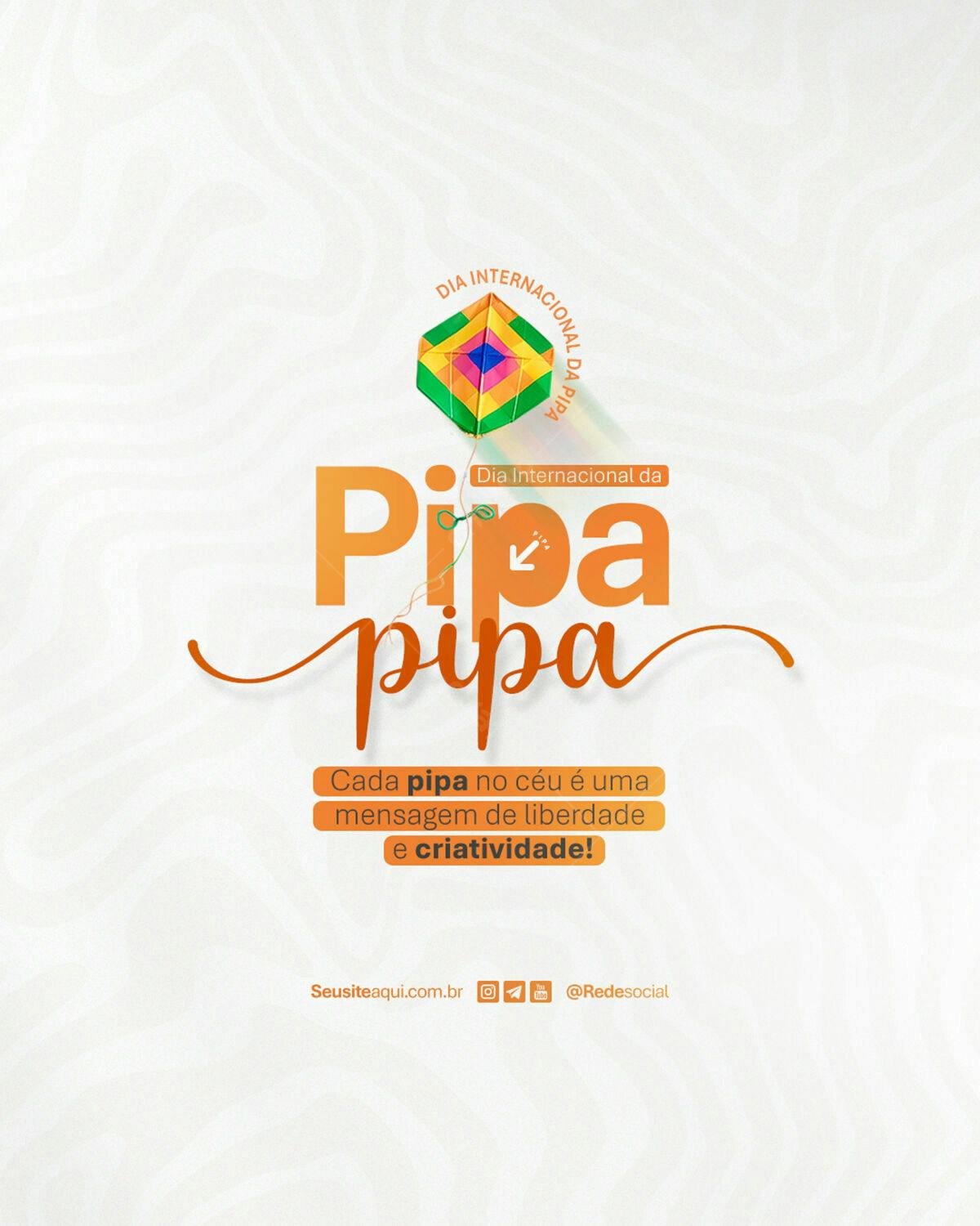 Flyer Dia Internacional da Pipa PSD Editável