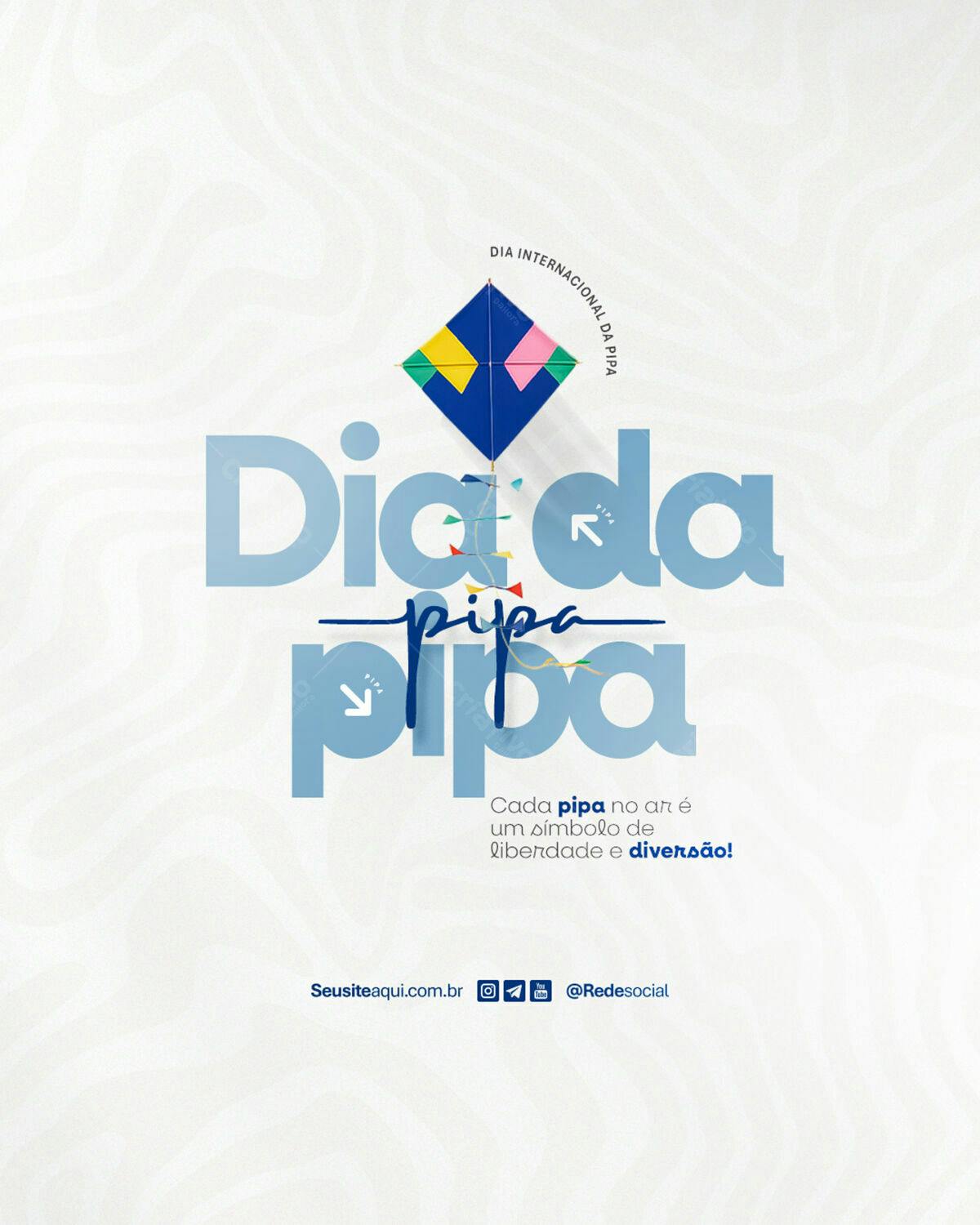 Flyer Dia Internacional da Pipa PSD Editável