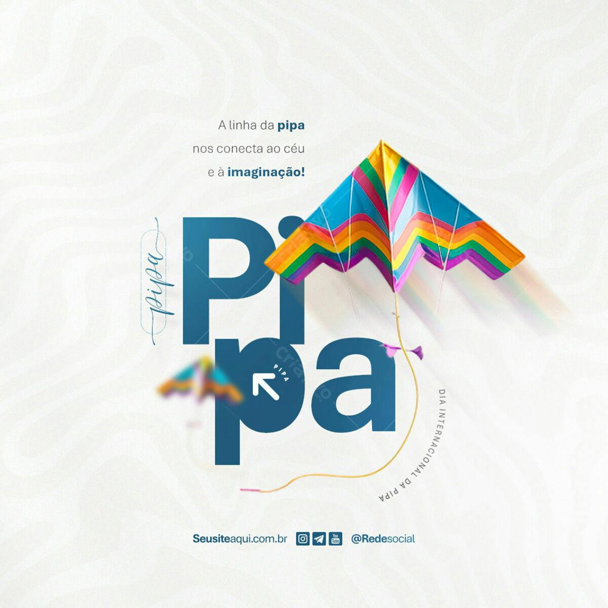 Post para Dia Internacional da Pipa PSD Editável