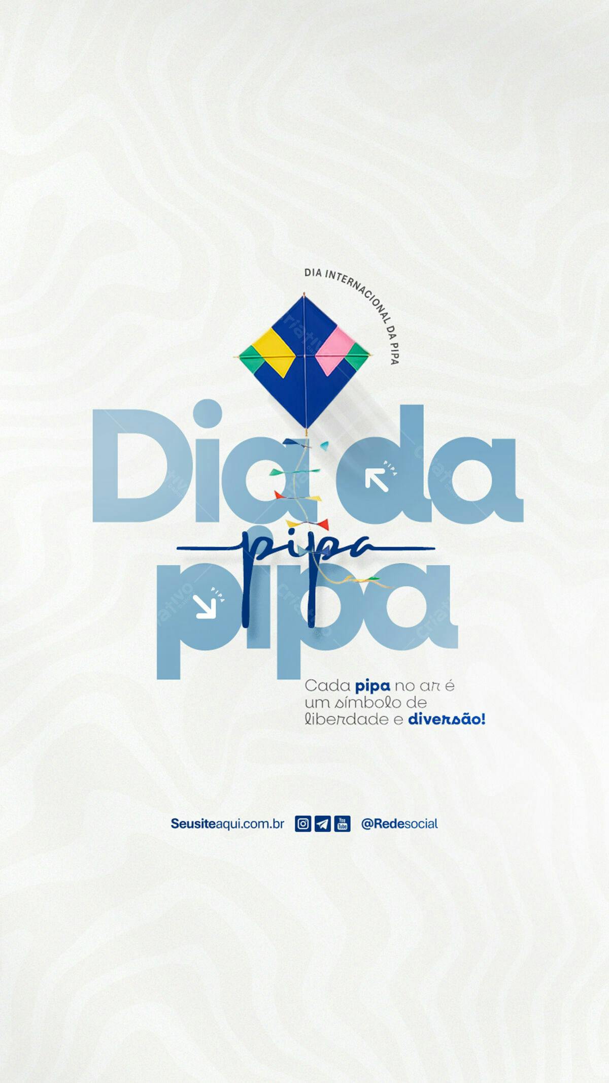 Flyer Dia Internacional da Pipa PSD Editável