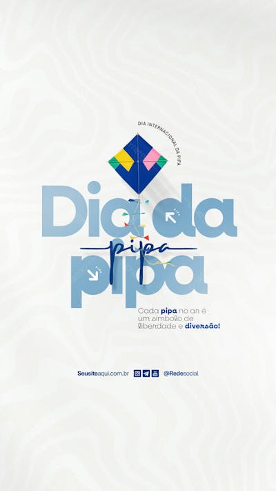 Dia Internacional Da Pipa 14 De Janeiro Dia Da Pipa Social Media Psd Editável