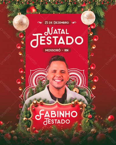 Flyer Natal Testado Feed Psd Editavel