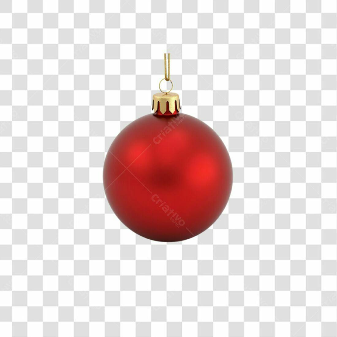 Enfeite Natalino Vermelho PNG com fundo transparente