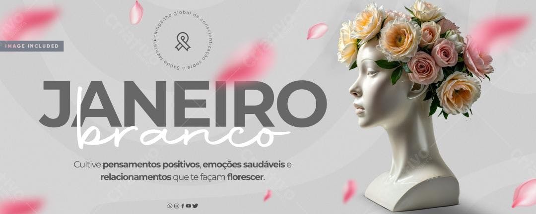 Banner Janeiro Branco PSD Editável