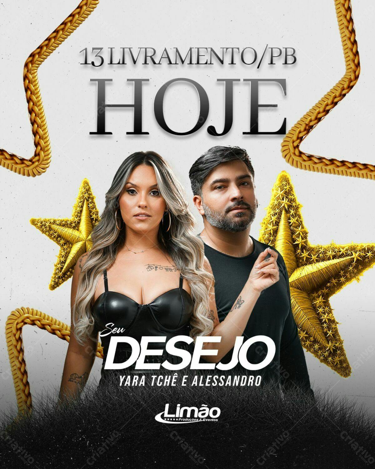 Flyer para Show Yara Tchê e Alessandro PSD Editável