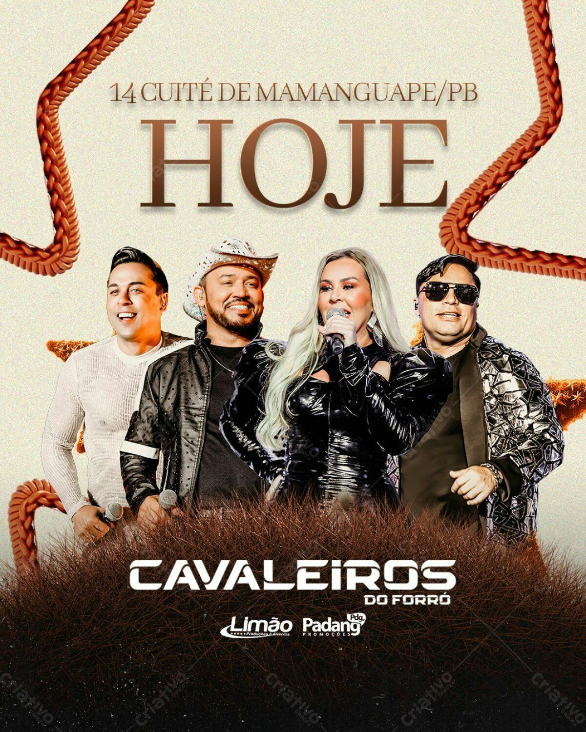Flyer Cavaleiros do Forró em Mamanguape PSD Editável