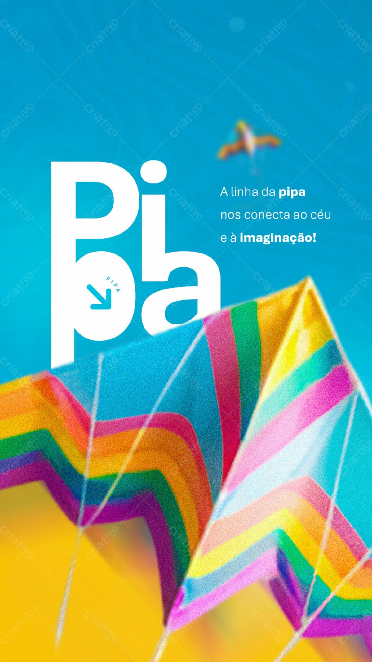 Flyer Dia das Crianças com Pipas PSD Editável