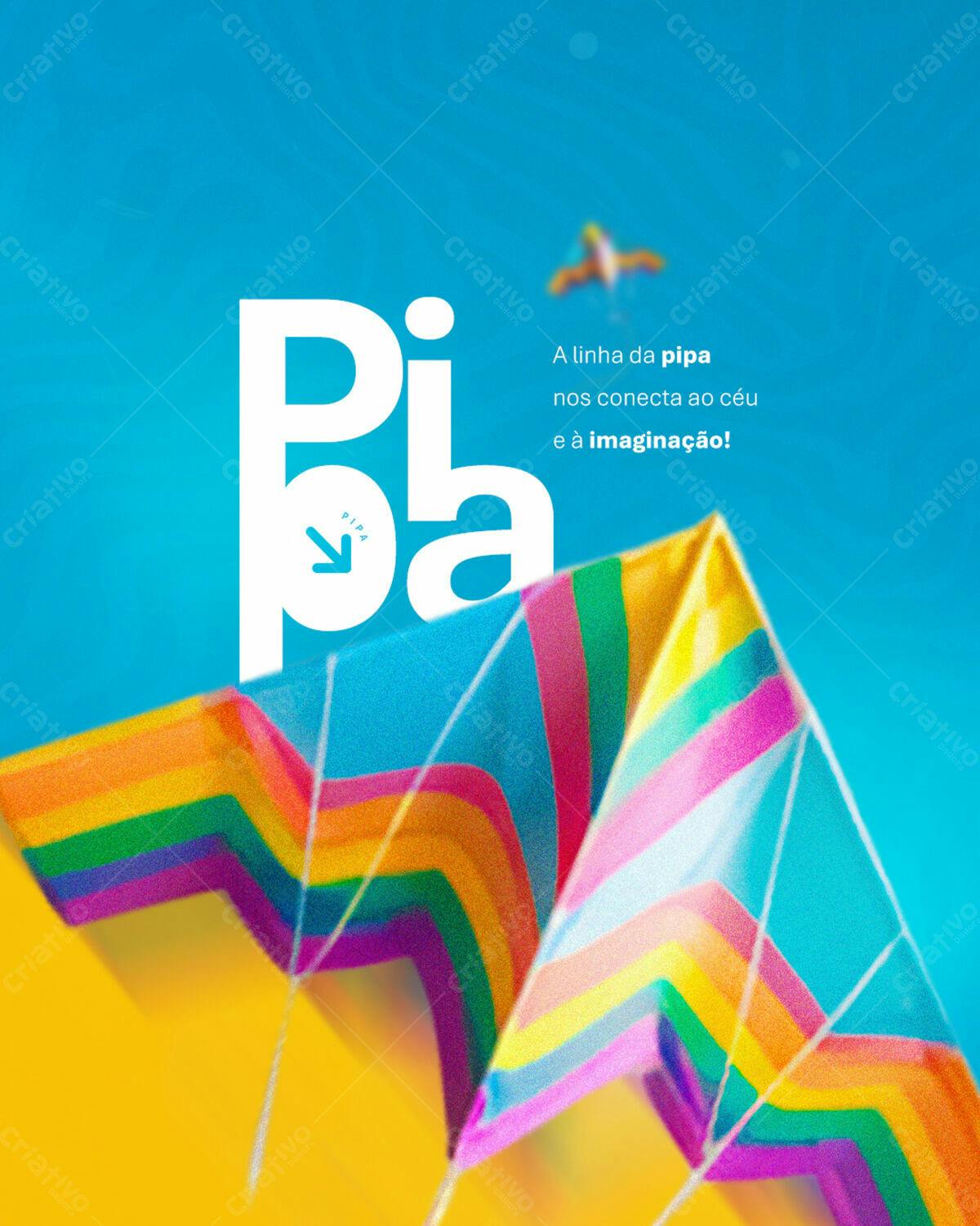 Flyer Dia das Crianças Pipa PSD Editável