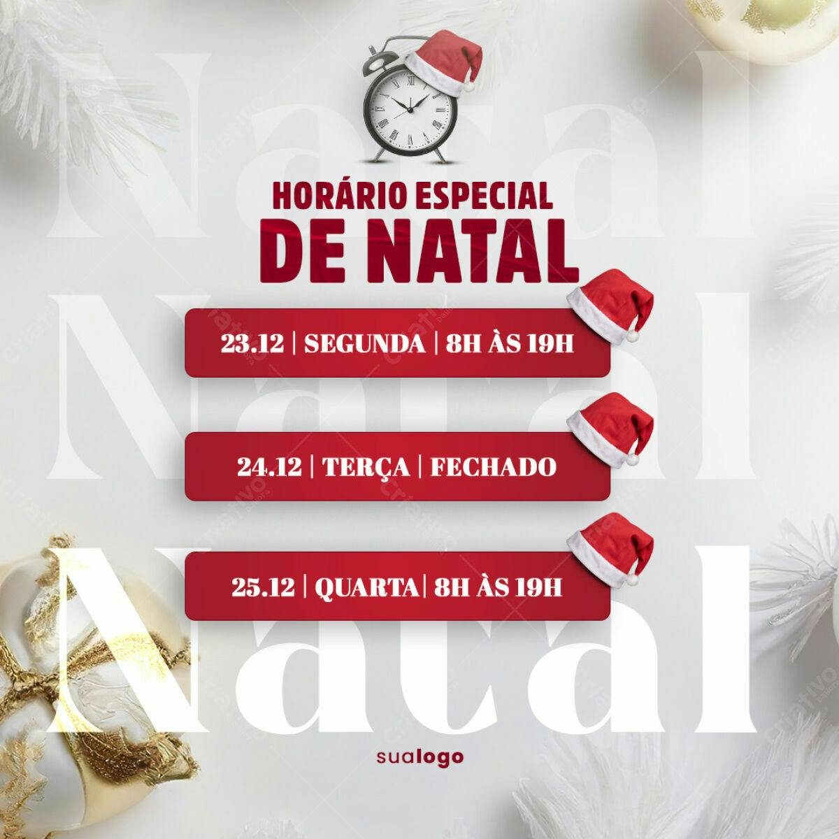Postagem de Redes Sociais Natal PSD Editável
