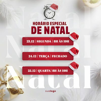 Horario Especial De Natal