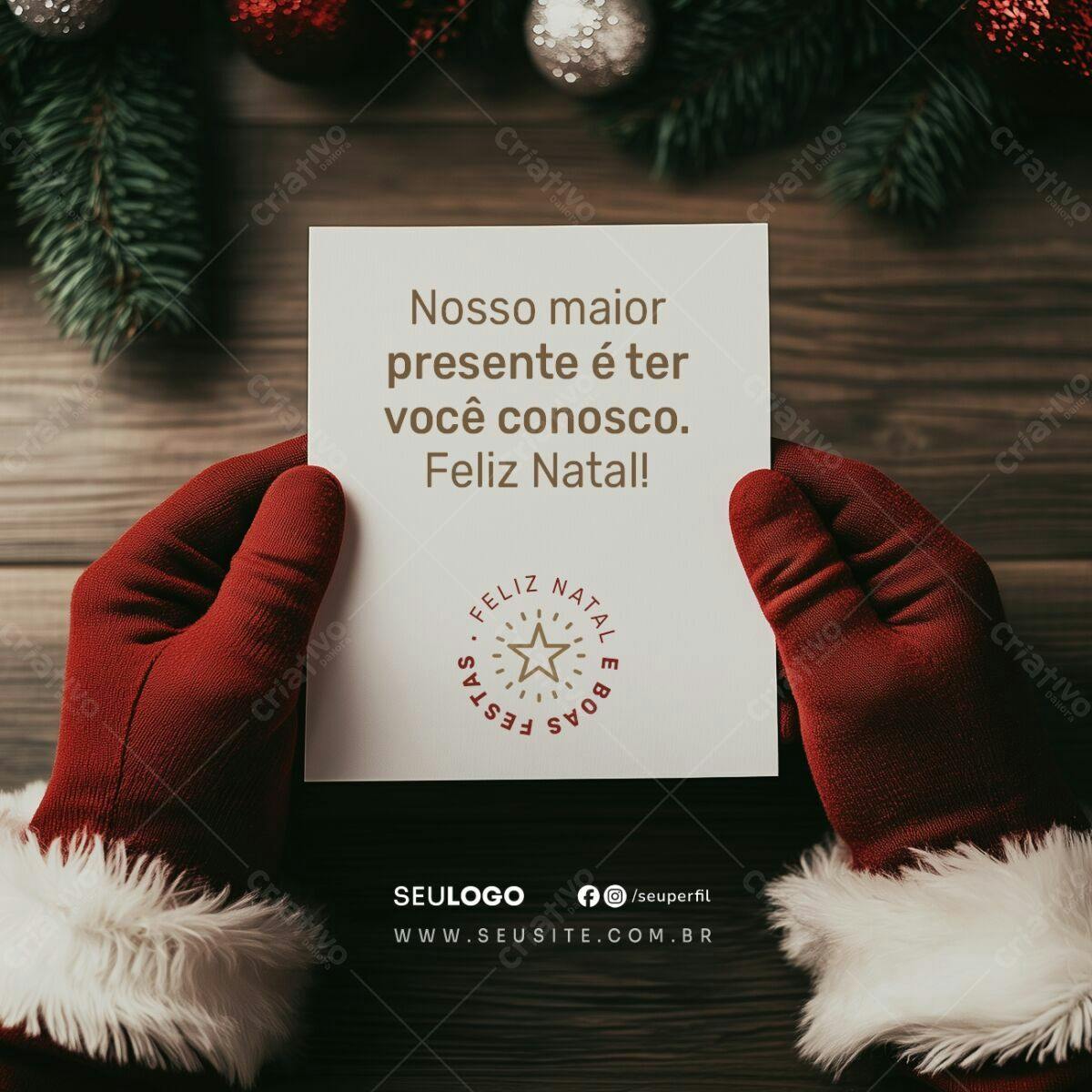Postagem para Boas Festas Natal PSD Editável