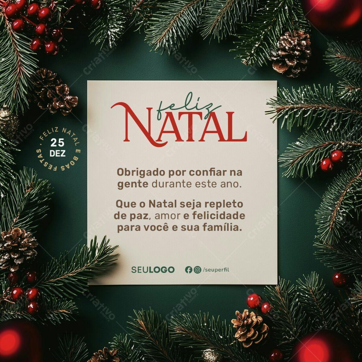 Postagem Natalina PSD Editável