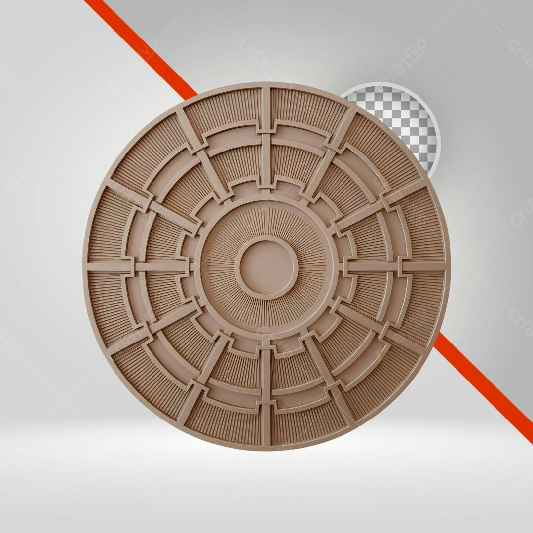 Icone Mandala Marrom PNG com fundo transparente
