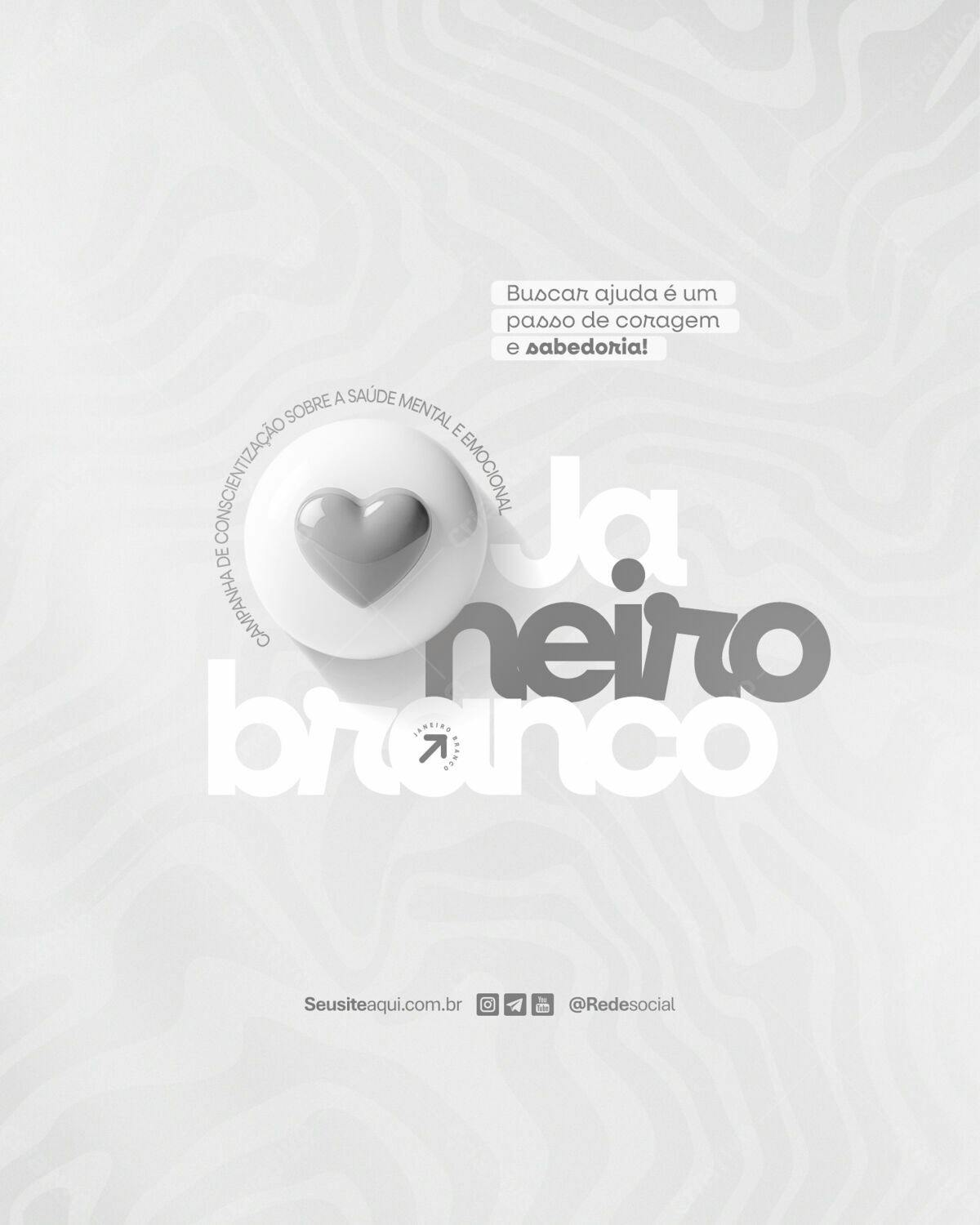 Flyer Janeiro Branco PSD Editável