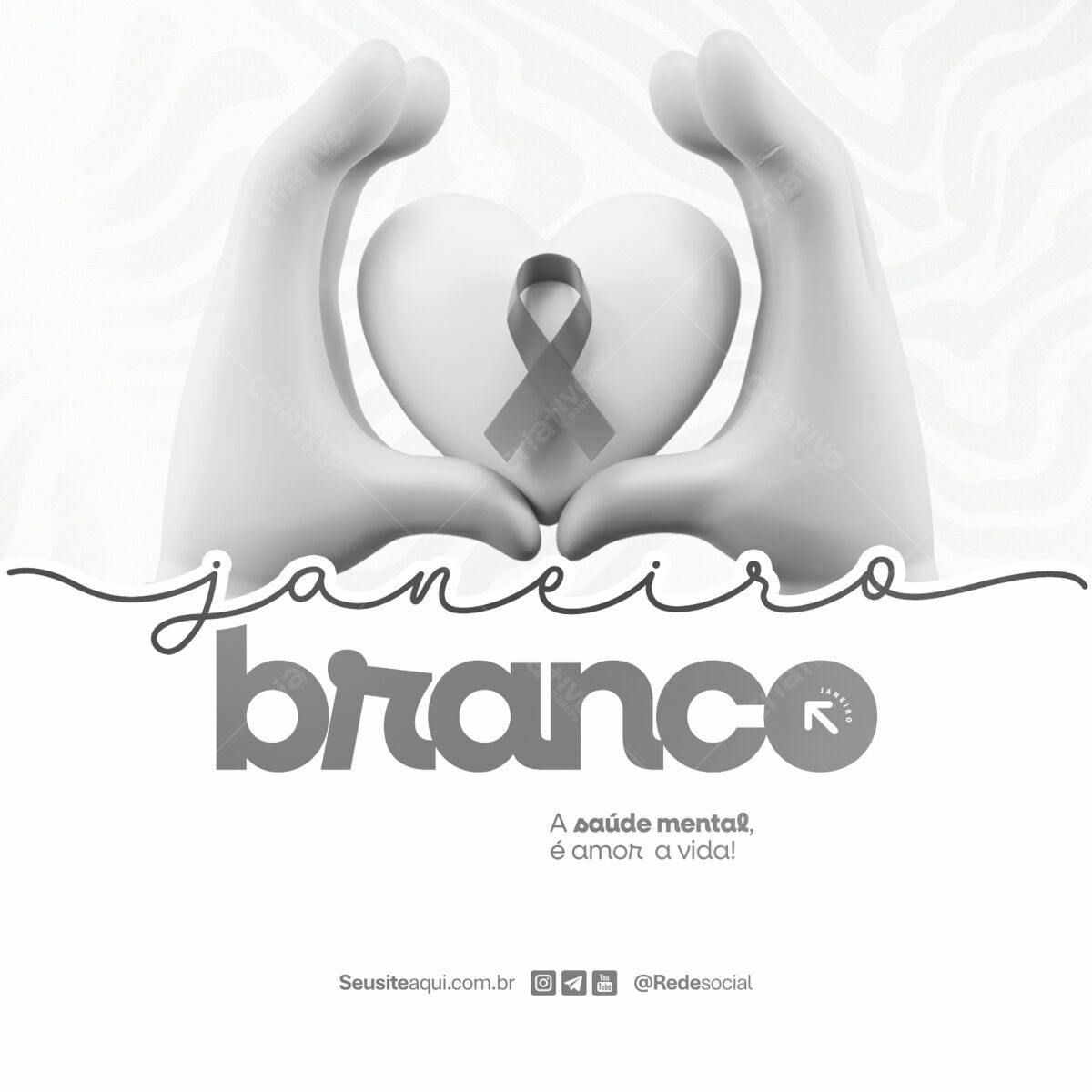 Flyer Janeiro Branco PSD Editável
