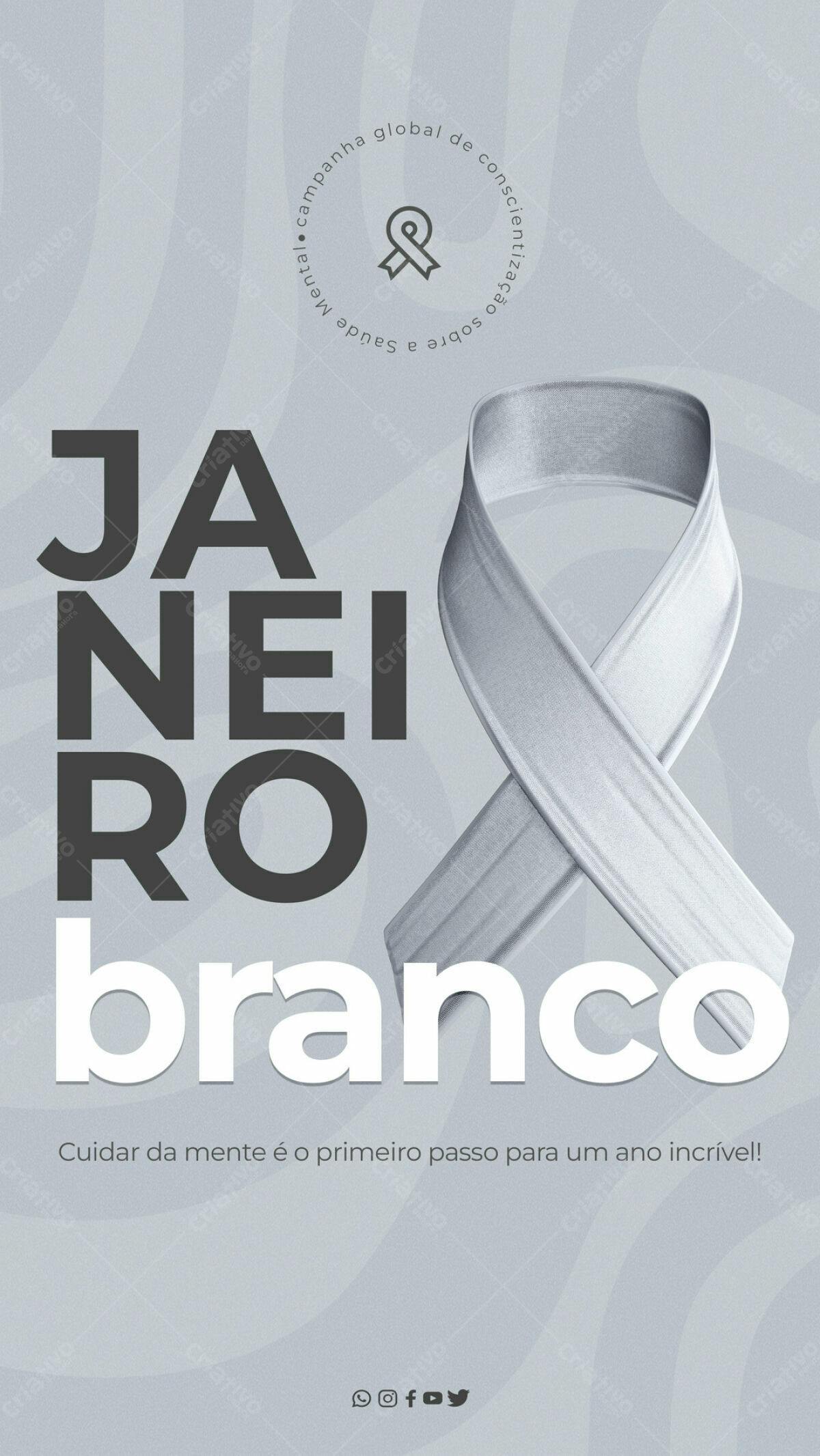 Flyer Janeiro Branco PSD Editável