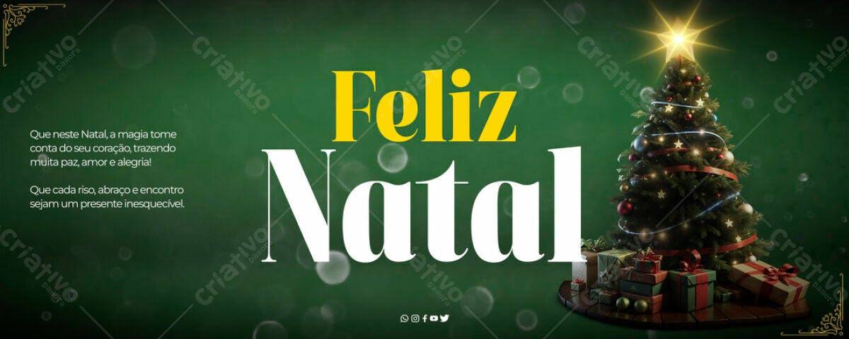 Banner Feliz Natal PSD Editável