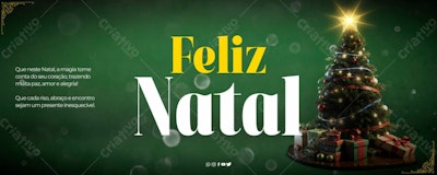 Banner Feliz Natal PSD Editável