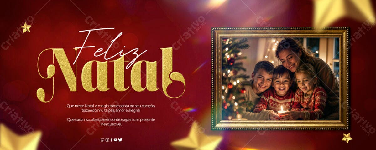 Banner Natalino Família PSD Editável
