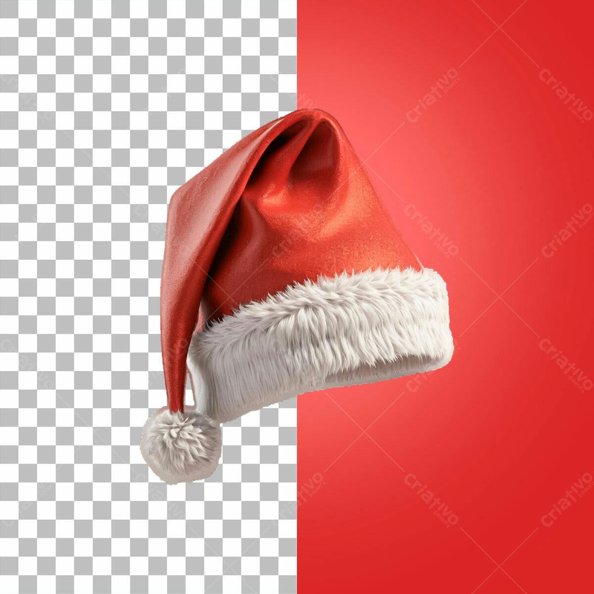 Chapéu Papai Noel Natal PSD Editável