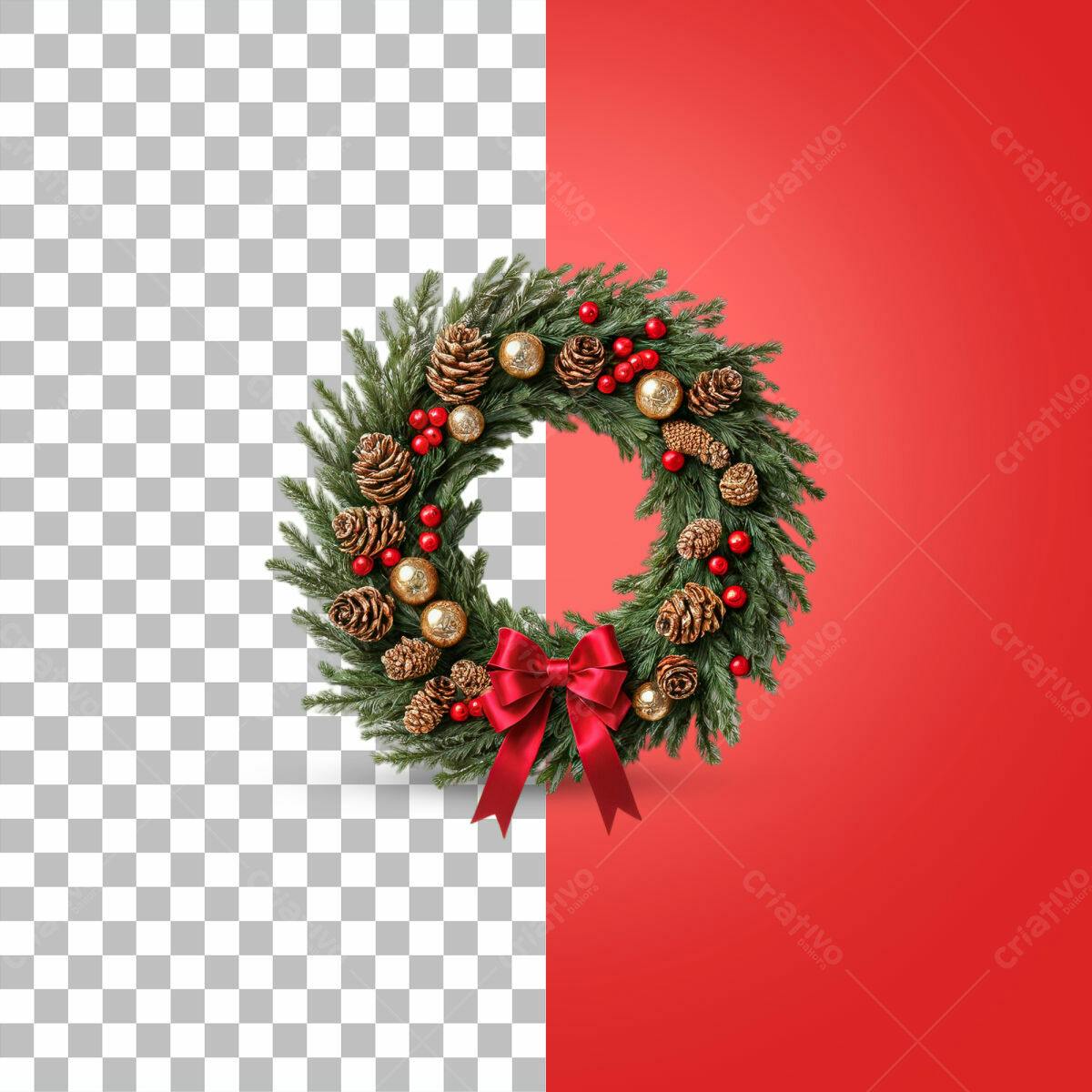 Coroa de Natal PSD Editável