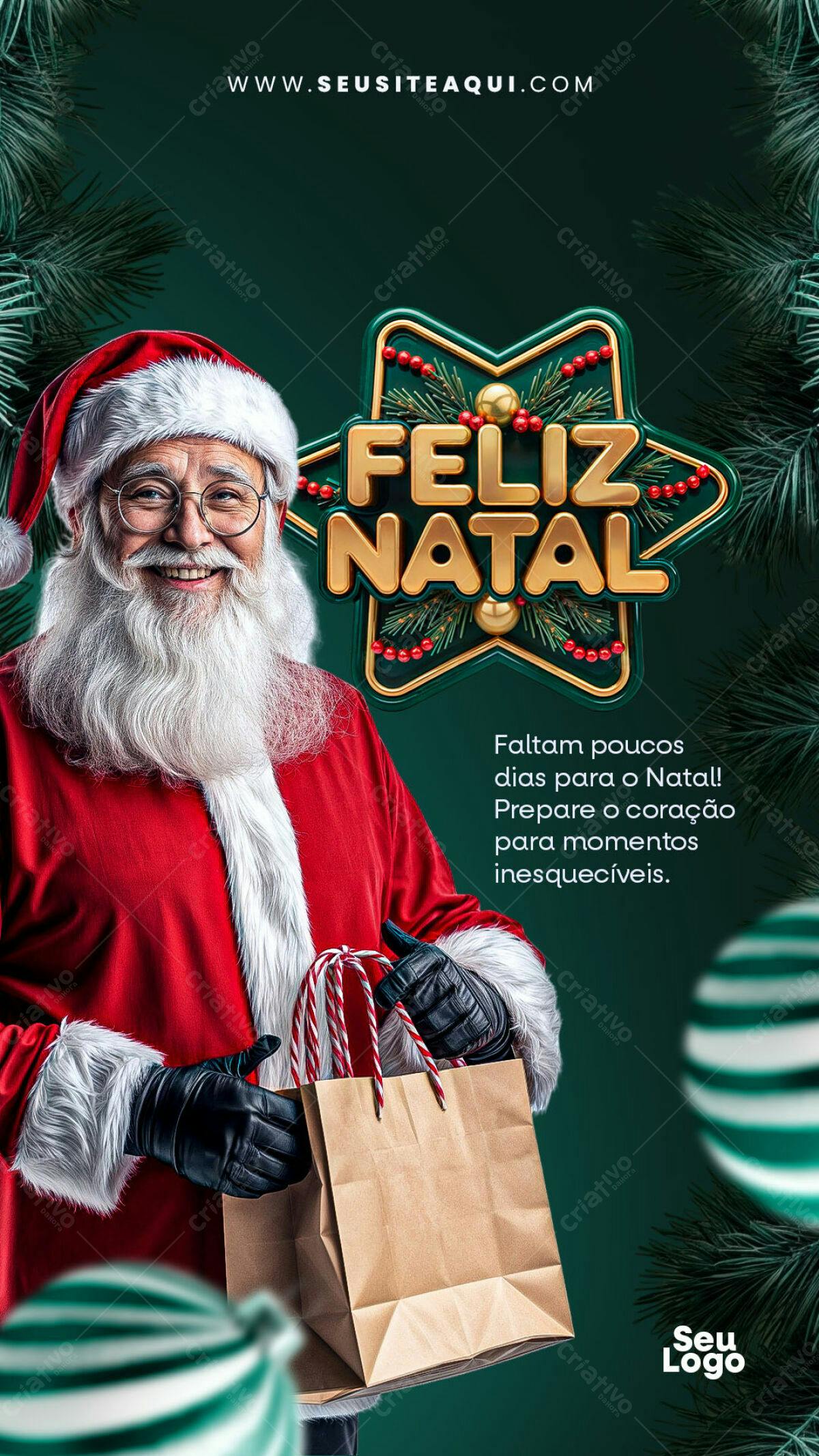 Flyer Natal Papai Noel PSD Editável