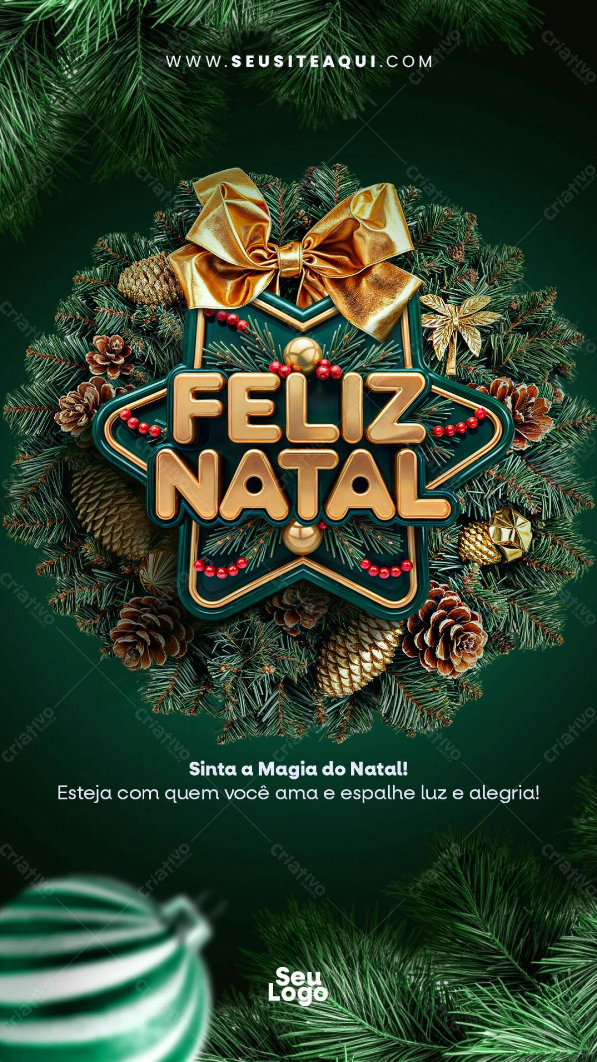 Flyer Feliz Natal PSD Editável