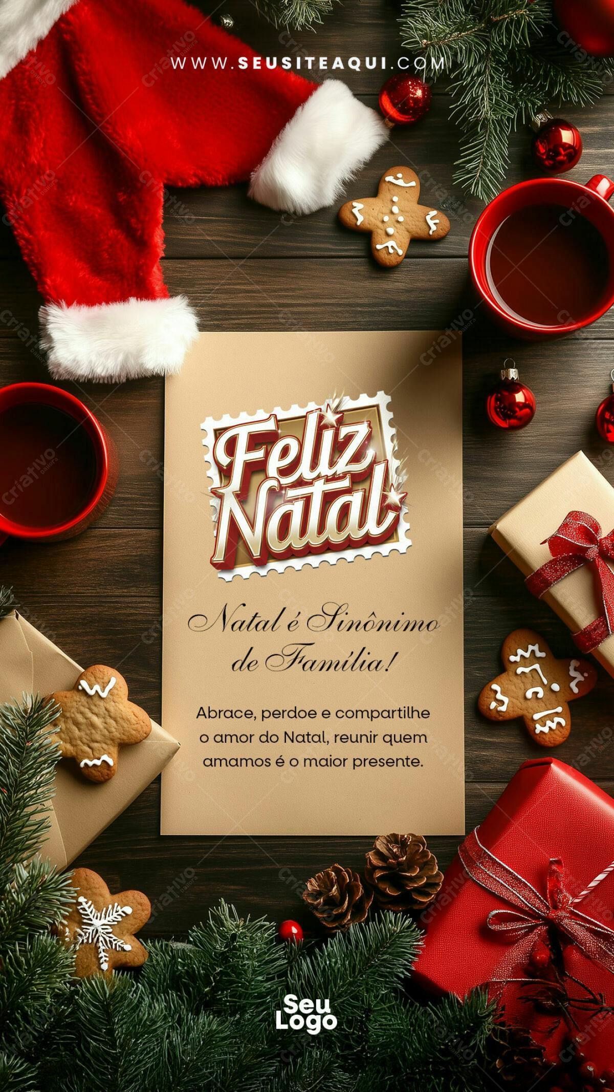 Flyer Natalino Feliz Natal PSD Editável