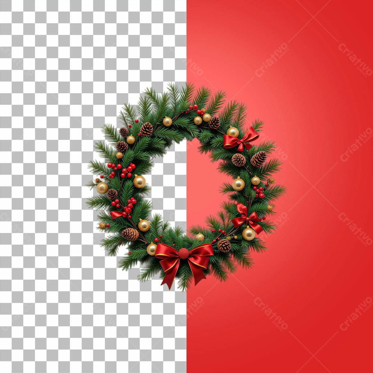 Coroa de Natal PSD Editável