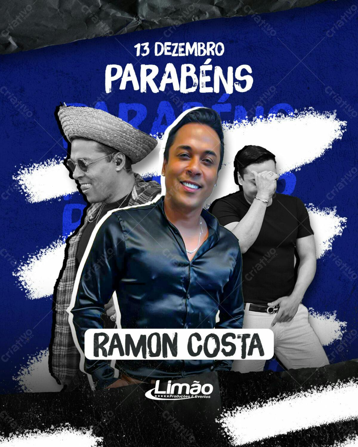 Flyer Aniversário Ramon Costa PSD Editável