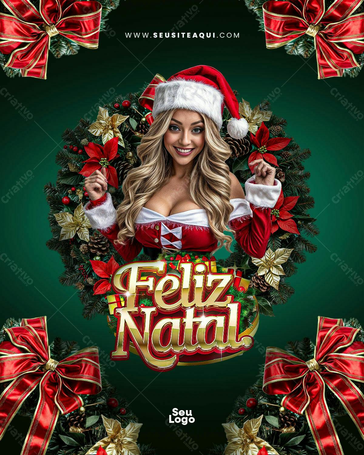 Flyer Natalino com Modelo PSD Editável