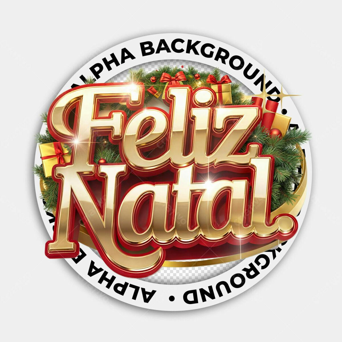 Feliz Natal Circular PSD Editável