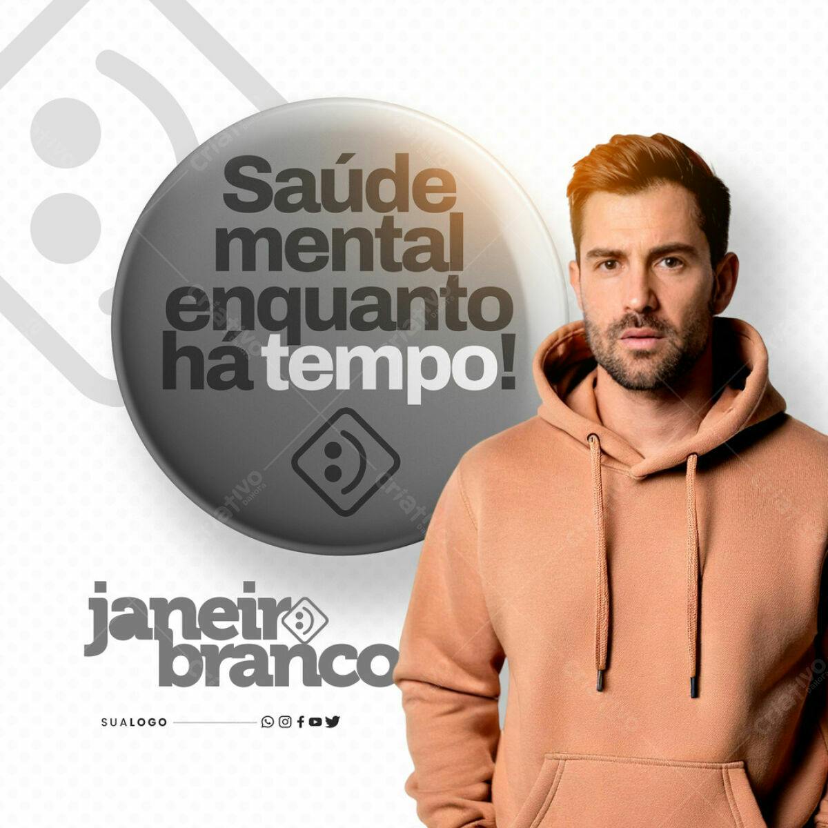 Post para Saúde Mental PSD Editável