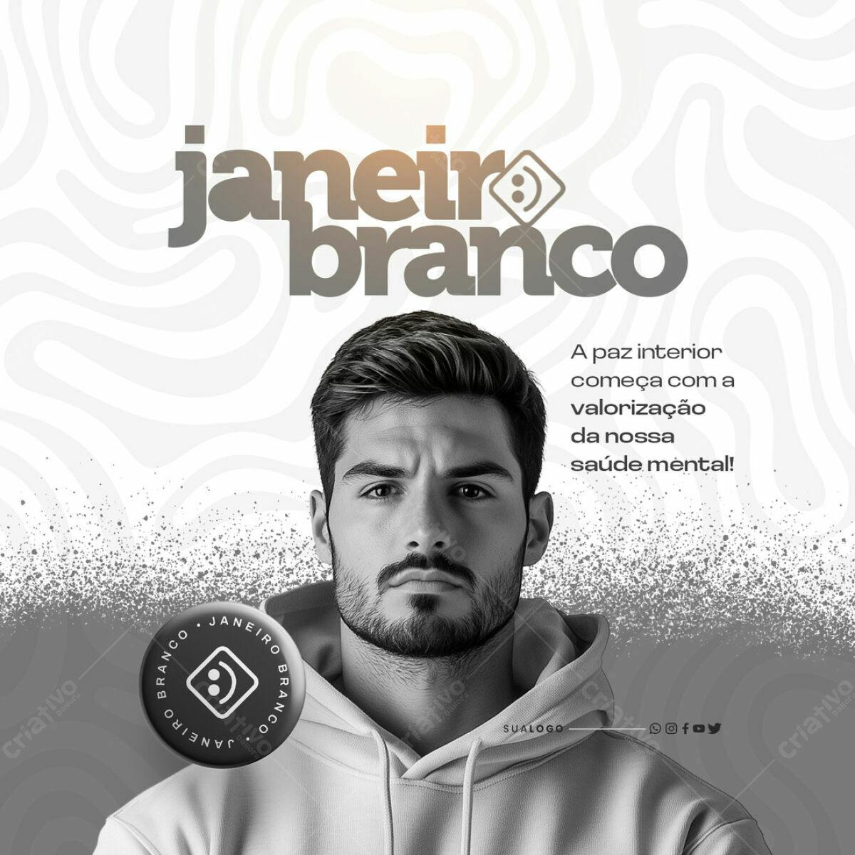 Post Janeiro Branco PSD Editável