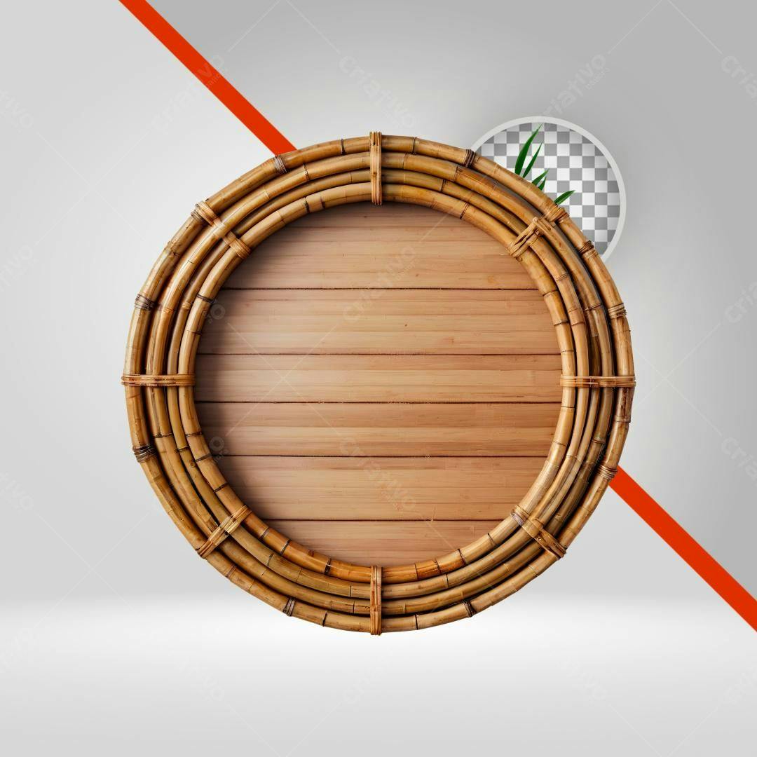 Moldura de Bambu PNG com fundo transparente