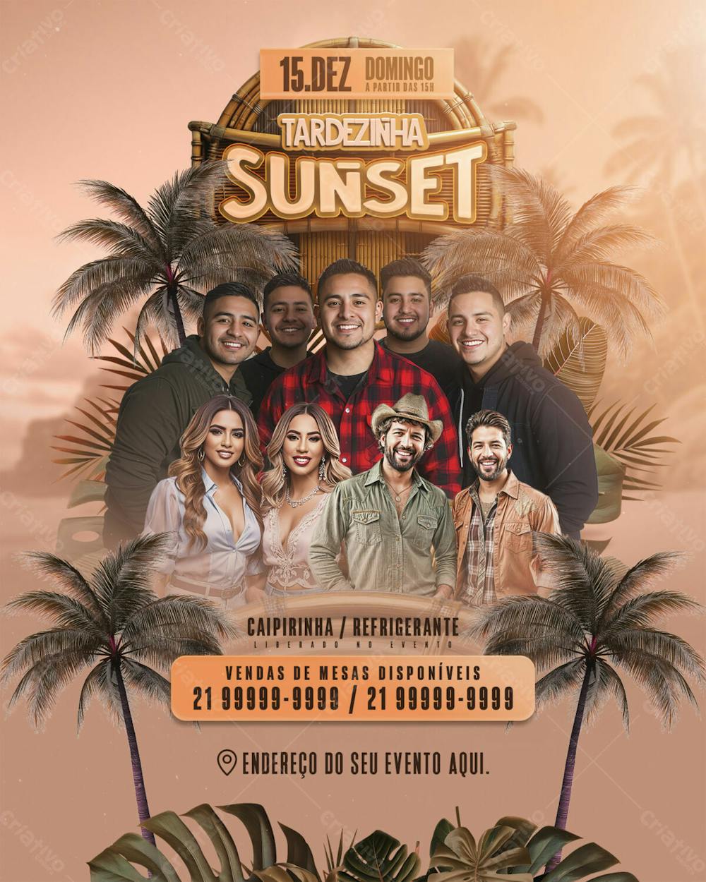 Flyer Evento Tardezinha Sunset Feed